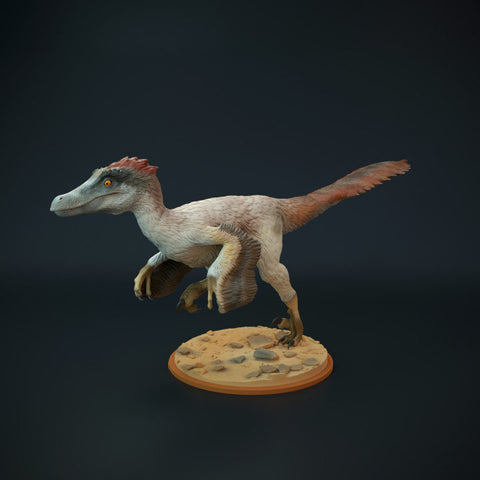 Velociraptor Mongolianensis Running- UNPAINTED - Dino and Dog Miniatures