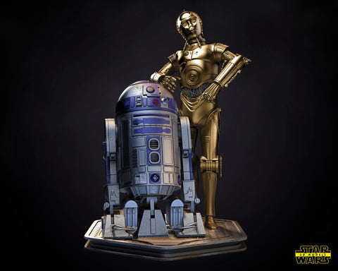 C3-PO and R2-D2 - Star Wars 3D Models