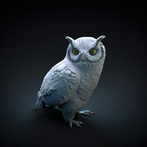 Spotted eagle owl - Dino and Dog Miniatures