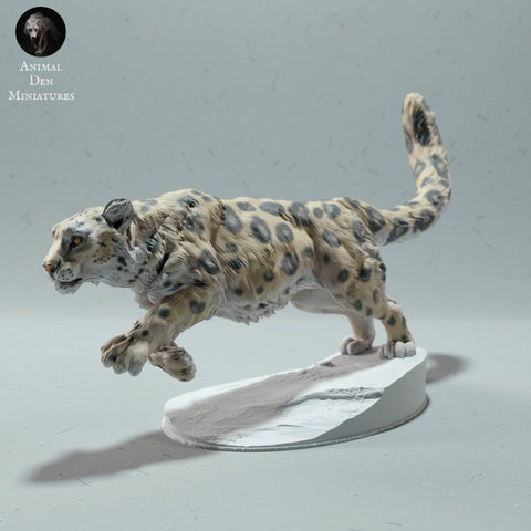 Snow Leopard - UNPAINTED - Animal Den Miniatures