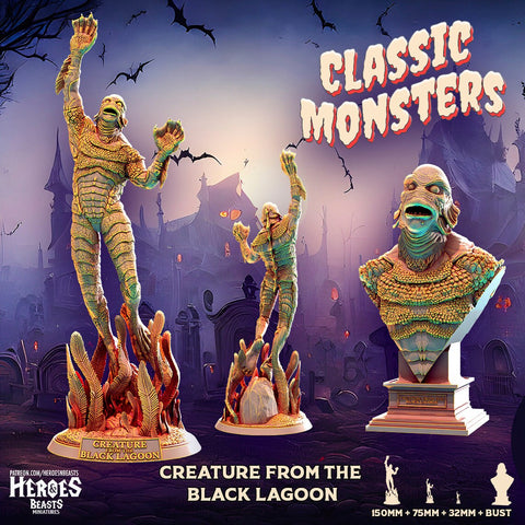 Black Lagoon Creature - Classic Monster Collection - Heroes and Beasts