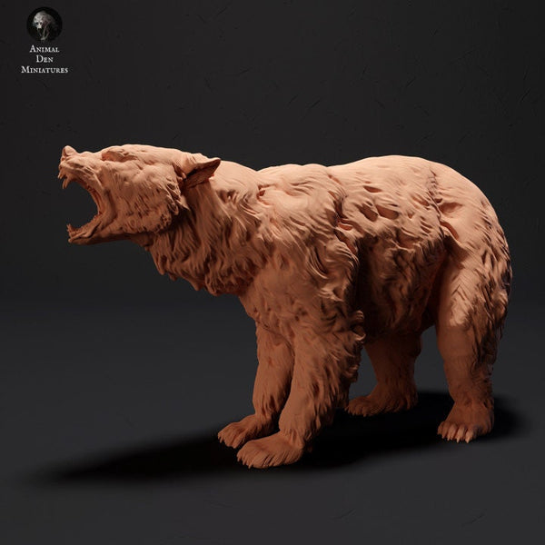 Black Bear Angry - UNPAINTED - Animal Den Miniatures
