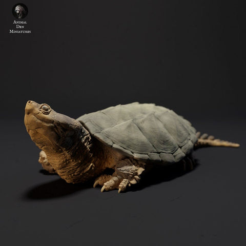 Snapping Turtle Sunbathing - UNPAINTED - Animal Den Miniatures