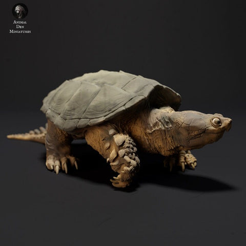 Snapping Turtle Walking - UNPAINTED - Animal Den Miniatures